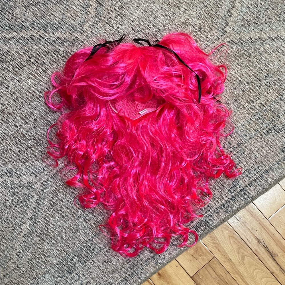 Vibrant Pink Curly Wig